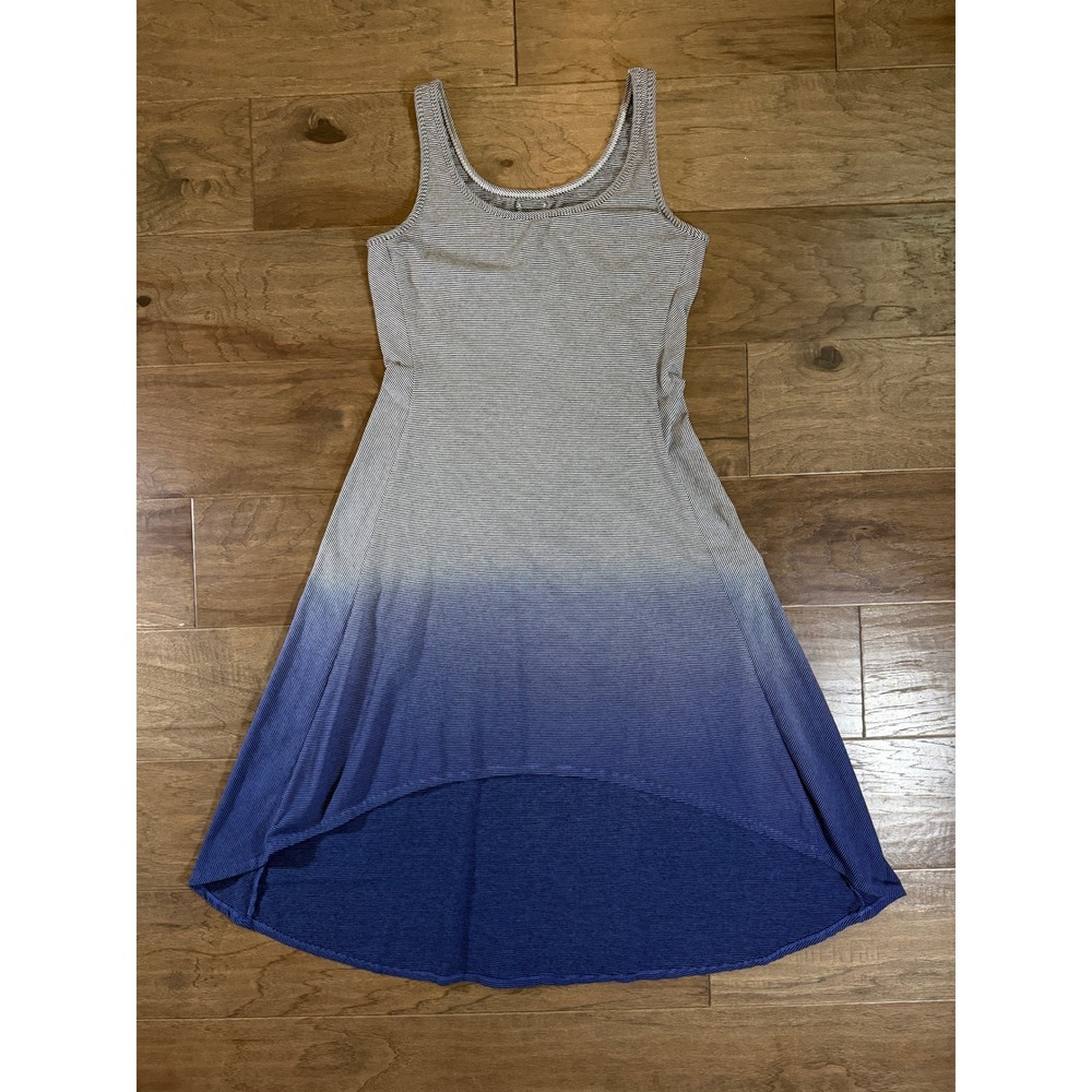 Marc New York Performance Blue Ombre Striped High Low Tank Dress Large